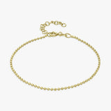 Revere gold plated diamond cut beaded bracelet 20cm, imported from the UK