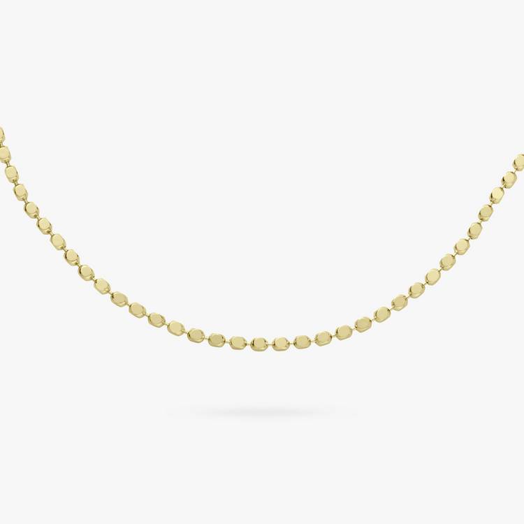 Revere gold plated diamond cut beaded bracelet 20cm, imported from the UK