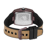 Ducati rectangular watch with tan leather strap 42mm (British brand)
