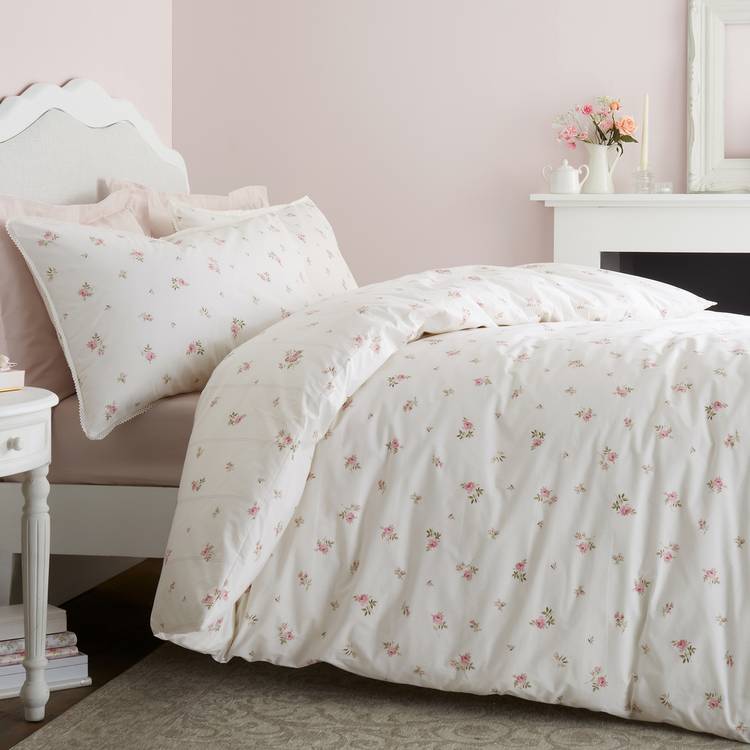 Bianca Cotton bedding set vintage rosebud double, UK version