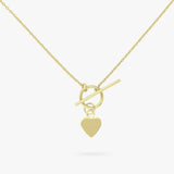 Argos Revere 9ct Gold Plated Silver Heart & T-Bar Pendant Necklace, 20in- Buy online at McGrocer