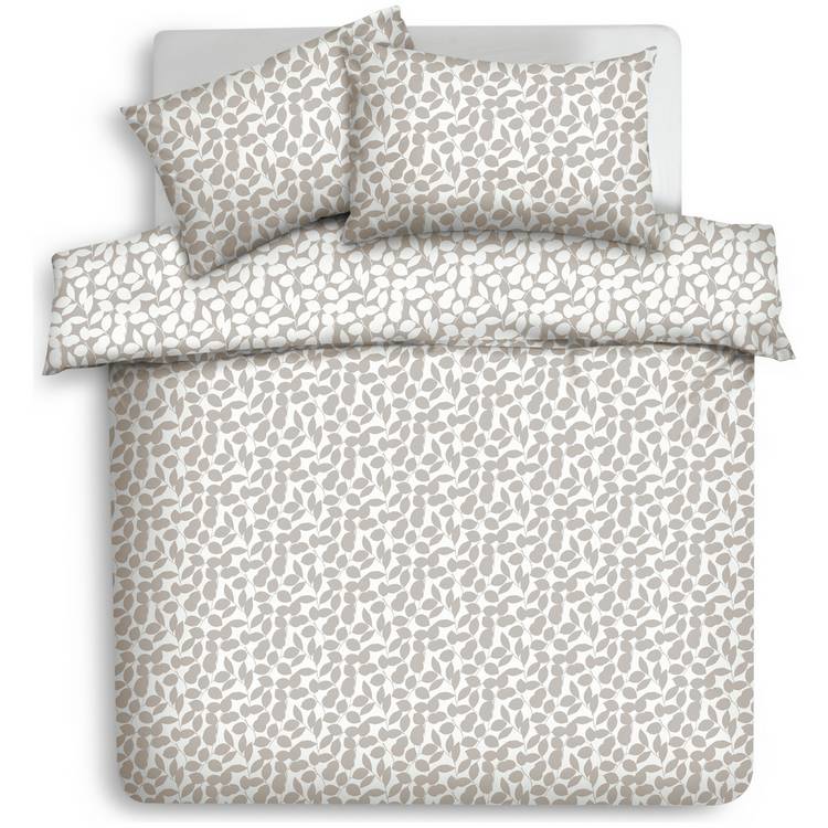Argos Home floral leaf natural bedding set single, UK version