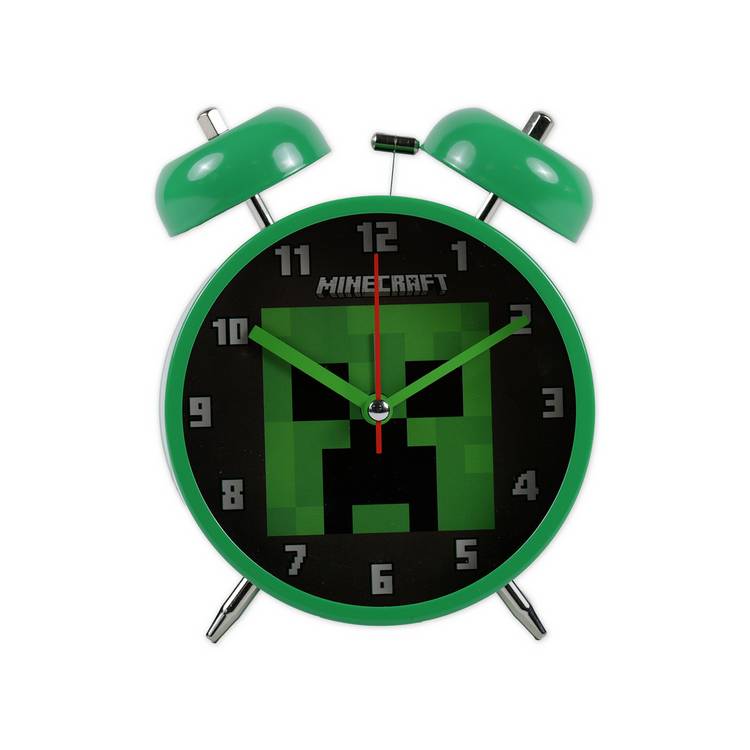 Minecraft Creeper alarm clock green design, UK version