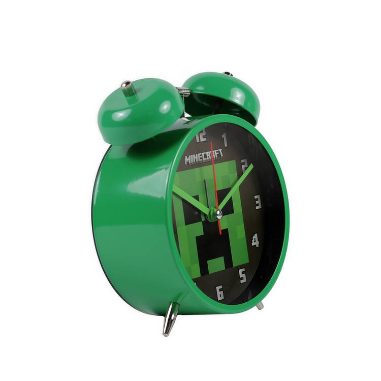 Minecraft Creeper alarm clock green design, UK version