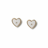 Argos Flitzy Kids White Heart Stud Earrings 10mm- Buy online at McGrocer