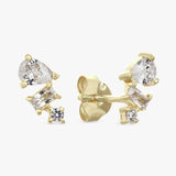 Argos Revere Gold Plated 925 Silver Pear Baguette Drop Earrings- Buy online at McGrocer