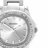 Sekonda Octaire silver dial stainless steel bracelet watch, UK version