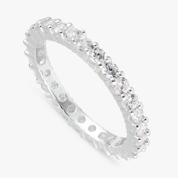 Revere sterling silver eternity band ring large (British brand)