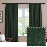 Argos Furn Soft Chenille Blackout Pencil Pleat Curtains - Green - 117x137cm- Buy online at McGrocer