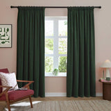 Furn soft chenille pencil pleat blackout curtains 117x137cm (British brand)