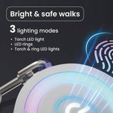 Noerden Purple & Cream Flexi Lead LED retractable dog lead 5m - British product