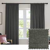 Argos Furn Soft Chenille Blackout Pencil Pleat Curtains Charcoal 117x137cm- Buy online at McGrocer