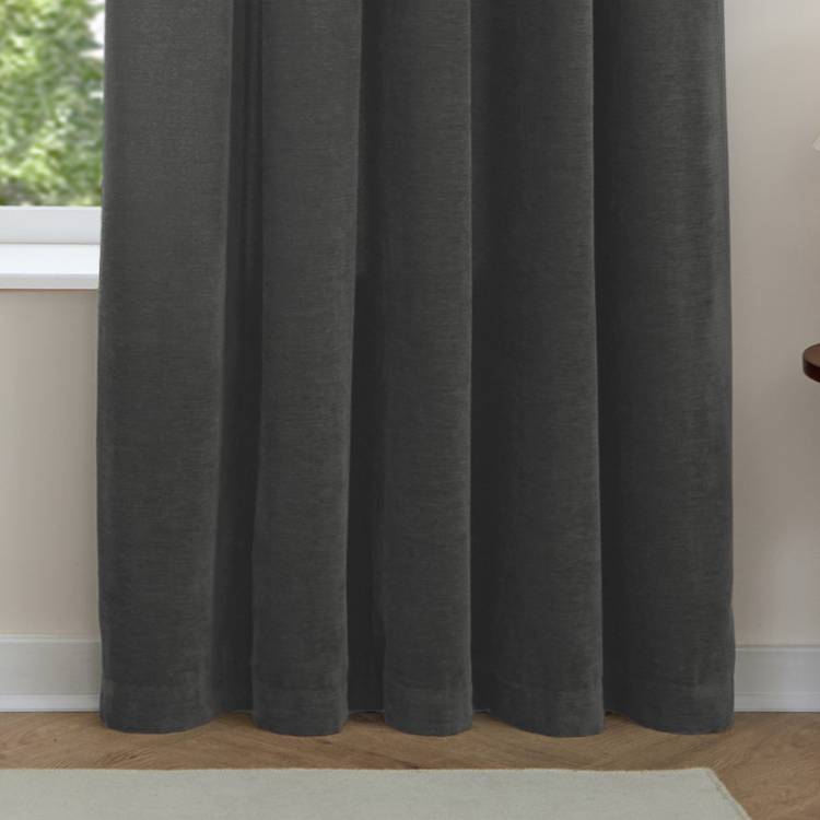 Furn soft chenille blackout curtains charcoal 117x137cm, imported from the UK