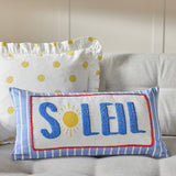 Argos Argos Home Soleil Textured Cushion Sky Blue 30x60cm- Buy online at McGrocer