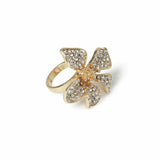 Argos Freedom Gold-tone Crystal Open Flower Ring Small- Buy online at McGrocer