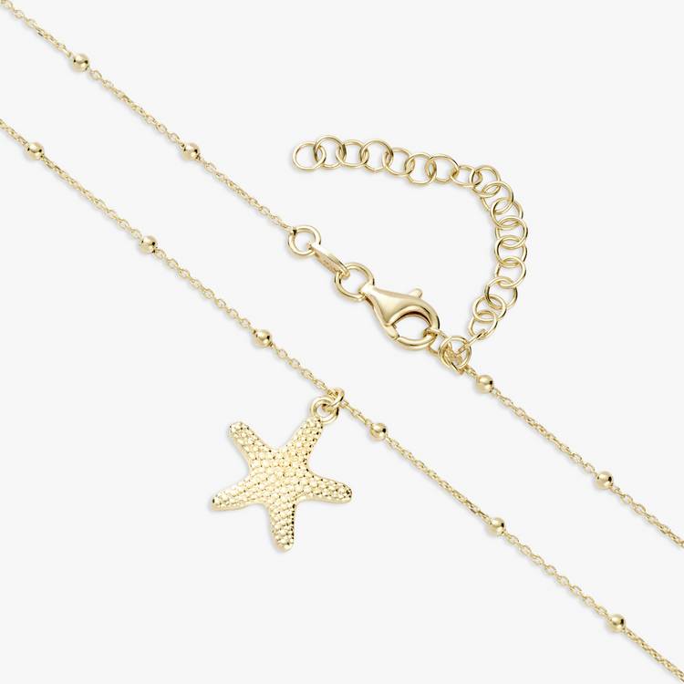 Revere starfish pendant necklace 9ct gold plated silver, imported from the UK