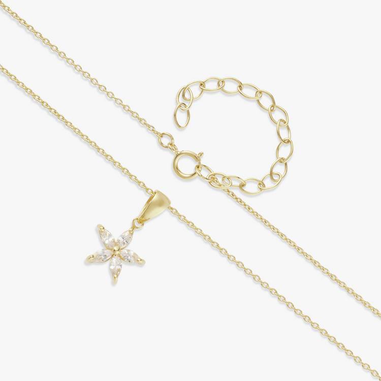 Revere gold plated star pendant necklace 18 inch chain, imported from the UK