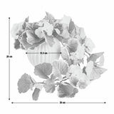 Artificial white trailing flowers ceramic pot 26cm - British product
