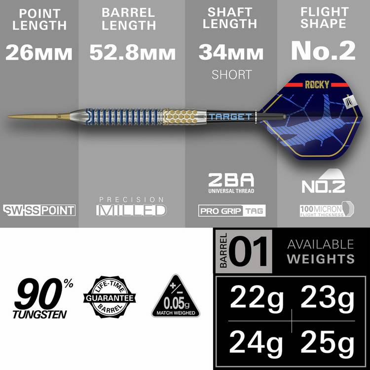 Target Josh Rock Generation 1 darts 24g - British product