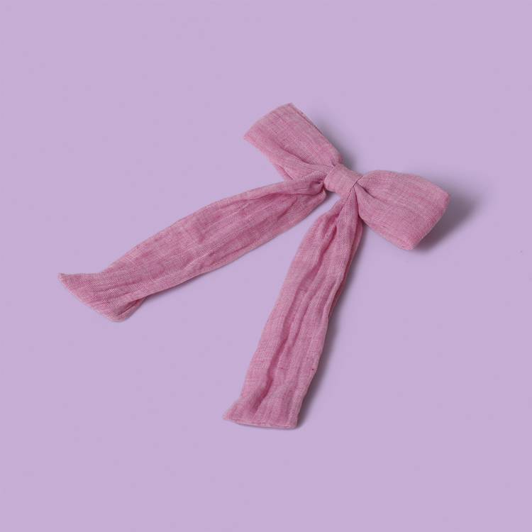Flitzy pink bow hair clip (British brand)