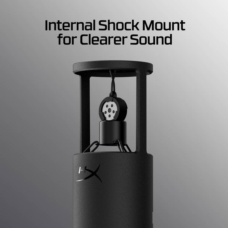 HyperX SoloCast 2 USB gaming condenser microphone black (British brand)