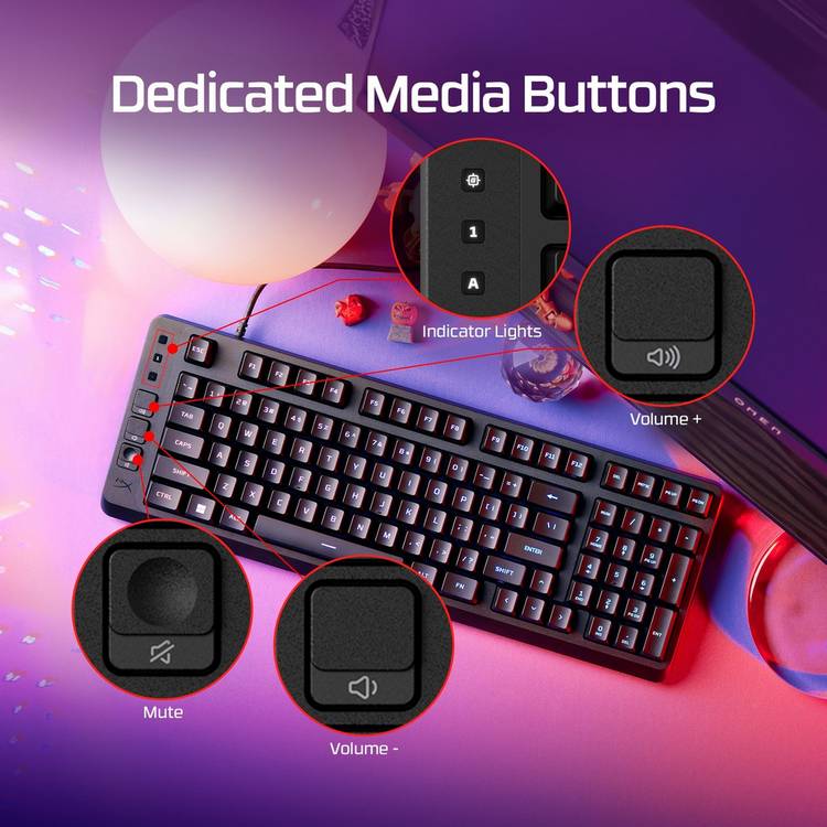 HyperX Eve 1800 wired gaming keyboard black - UK version
