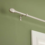 Argos Argos Home Extendable Metal Pommel Satin Nickel Curtain Pole - 165-300cm- Buy online at McGrocer