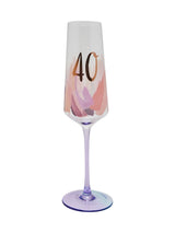 Next Widdop Pink Birthday Flute 40 Champagne Flute- Buy online at McGrocer