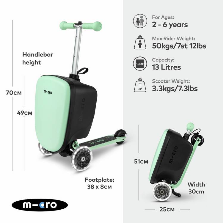 Micro Scooters suitcase scooter Mint, UK version