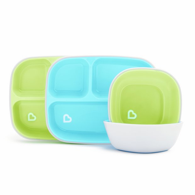 Munchkin toddler feeding set Blue Green - British product