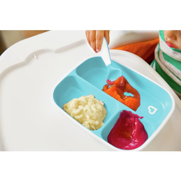 Munchkin toddler feeding set Blue Green - British product