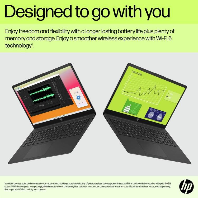 HP 15.6 laptop Intel Core i3 8GB 256GB (British brand)