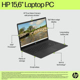 HP 15.6 laptop Intel Core i3 8GB 256GB (British brand)