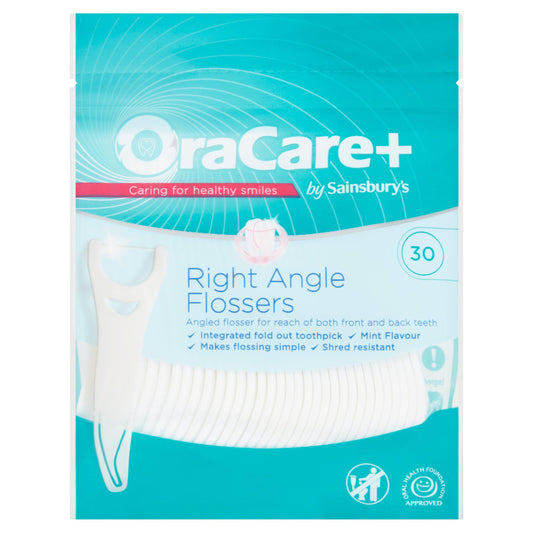 OraCare+ Right Angle Flossers x30 dental accessories & floss Sainsburys   