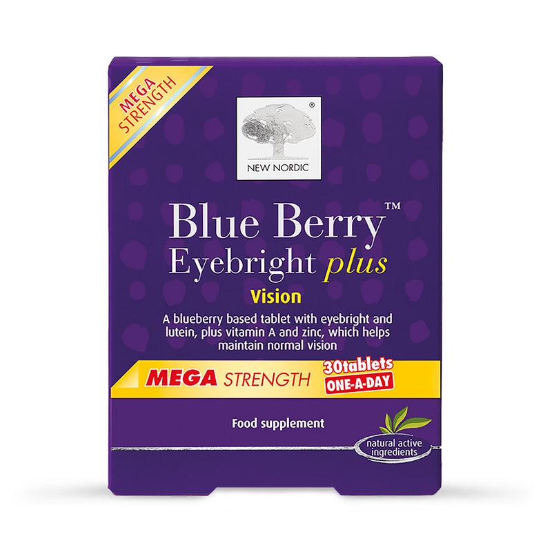 New Nordic BlueBerry Eyebright Plus 30 Tablets, imported from the UK