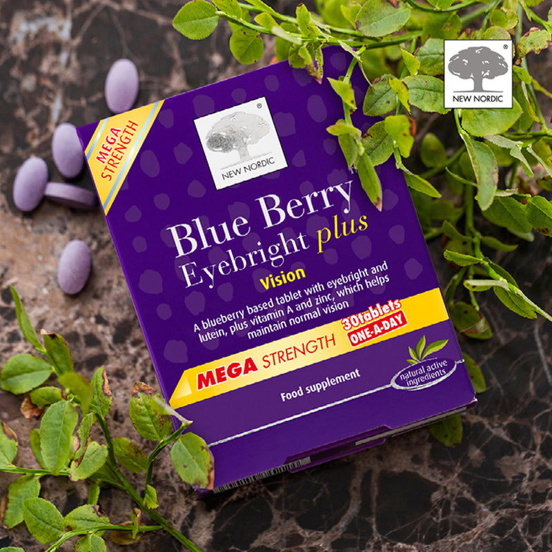 New Nordic BlueBerry Eyebright Plus 30 Tablets, imported from the UK