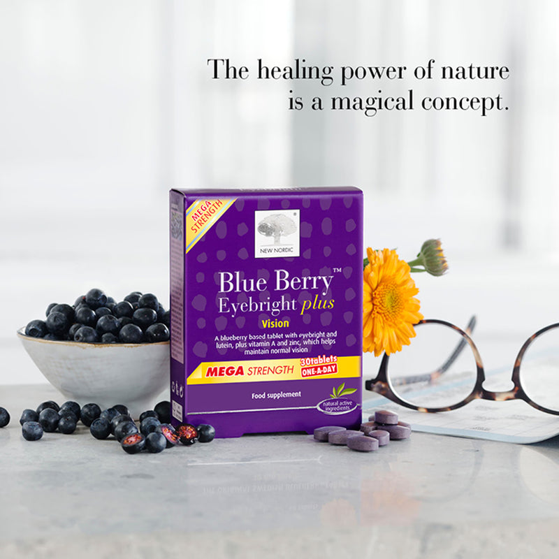 New Nordic BlueBerry Eyebright Plus 30 Tablets, imported from the UK