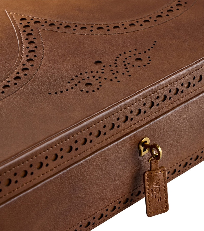 WOLF Brogue 10-piece watch box with lock, UK version