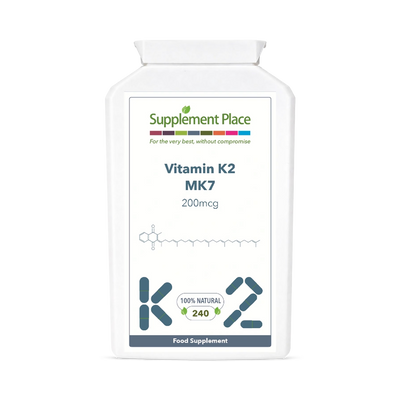 Holland & Barrett Supplement Place Vitamin K2 MK7 200mcg Dietary Supplement Capsules - 240 Capsules- Buy online at McGrocer