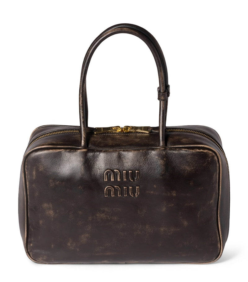Miu Miu Beau nappa leather top-handle bag (British brand)