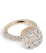 Harrods Pomellato Nudo Solitaire Ring in Mixed Gold and Diamonds- Buy online at McGrocer