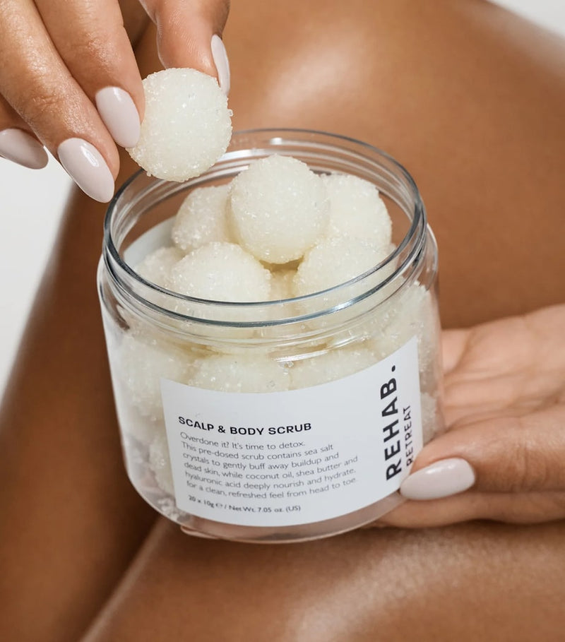 REHAB Retreat Scalp Body Scrub 250g, imported from the UK