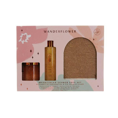 Superdrug Wanderflower Brightening Body Summer Prep Gift Set 3-Piece Skincare Trio Eucalyptus & Verbena- Buy online at McGrocer