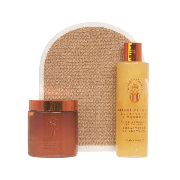 Wanderflower Brightening Body Summer Gift Set 3-piece Skincare (British brand)