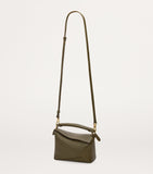 LOEWE Mini Puzzle Edge calfskin leather top-handle bag, imported from the UK