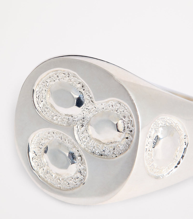 Bleue Burnham Oval Chloroplast Impression signet ring, imported from the UK