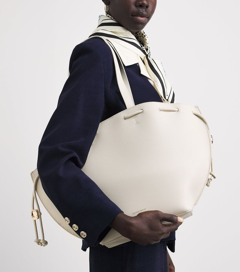 Claudie Pierlot Alban grained leather tote bag, UK version