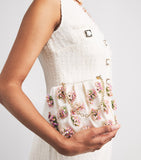 Self-Portrait satin beaded top-handle bag (British brand)