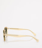 Oliver Peoples square Eyles sunglasses with mirrored lenses, imported from the UK