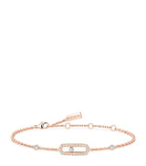 Harrods Messika Move Uno Pink Gold and Diamond Bracelet 0.19ct- Buy online at McGrocer